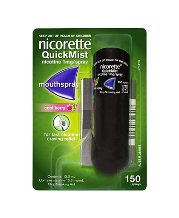 Nicorette Quick Mist Mouthspray Cool Berry 2 X 150 Sprays