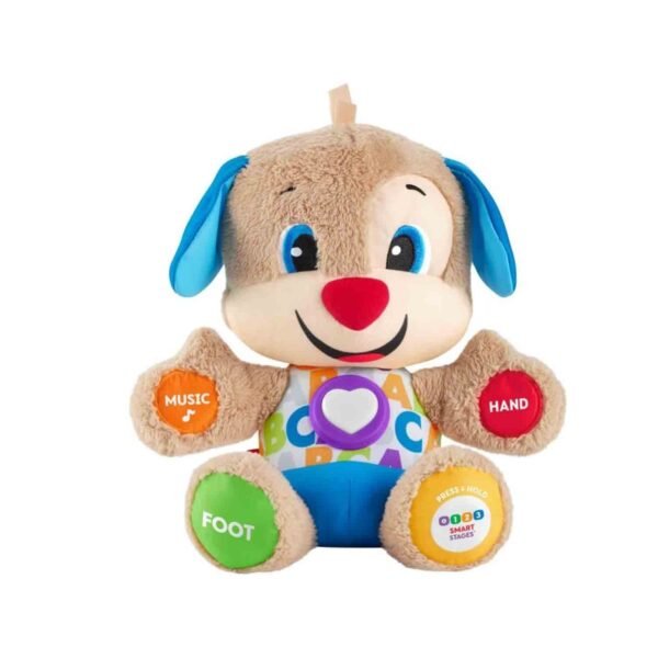 Fisher-Price Laugh & Learn Smart Stages Puppy, Interactive Baby Toys 6 to 36 Months, Educational Toys for 1 Year Old Girls and Boys with Music and Lights, Sound Toys, UK English Version, FPM43