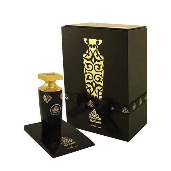 Arabian Oud Perfume | Madawi (50ml, 90ml, 200ml), Unisex Luxury Fragrance for Him and Fragrance for Her, Eau de Parfum Spray EDP with Peach, Apple, Pineapple, Patchouli and Musk Notes (90ml)