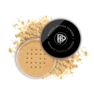 bellapierre Banana Setting Powder | Lightweight Color-Correcting Powder with All Day Makeup Protection | Eliminates Blotchiness and Dark Under-Eye Circles | Matte Tint - 4 Grams - Medium