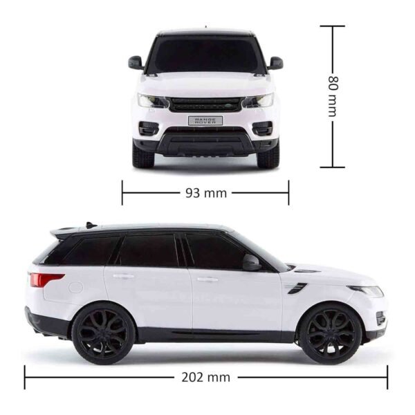 CMJ RC Cars TM Range Rover Sport Remote Control Car 1:24 scale with Working LED Lights, Radio Controlled Supercar (Range Rover Sport White) - Image 2
