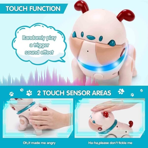 KaeKid Remote Control Robot Dog Toy for Kids - Interactive Touch &Smart Dancing Robots for Kids, Electronic Pets Toys Robotic Dog - Soothing music, Recording,Repeat, Girls & Boys Ages 3 Years And Up - Image 2