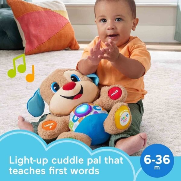 Fisher-Price Laugh & Learn Smart Stages Puppy, Interactive Baby Toys 6 to 36 Months, Educational Toys for 1 Year Old Girls and Boys with Music and Lights, Sound Toys, UK English Version, FPM43 - Image 2