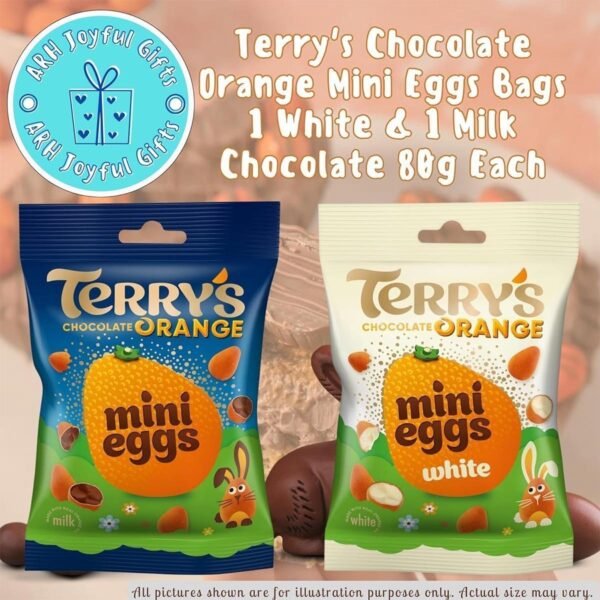 Terry's Chocolate Orange Mini Eggs Bags - Easter Eggs 1 White & 1 Milk Chocolate 80g Each - Image 2