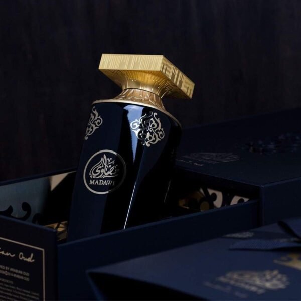 Arabian Oud Perfume | Madawi (50ml, 90ml, 200ml), Unisex Luxury Fragrance for Him and Fragrance for Her, Eau de Parfum Spray EDP with Peach, Apple, Pineapple, Patchouli and Musk Notes (90ml) - Image 3