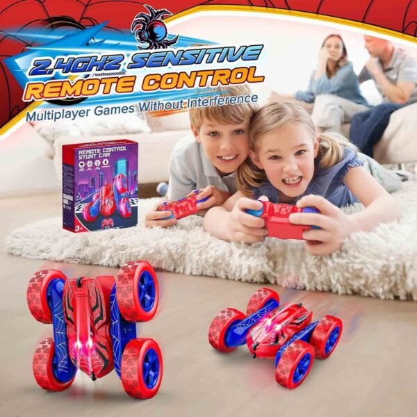 Dreamlandia Spider Toys Remote Control Cars Man Toys, 360 Flips RC Car Kids Toys for 3 4 5 6 7 8 Year Old Boy Gifts, Monster Truck Toys Boys Toys Age 3 4 5 6 7 8, Presents Gifts for 4-9 Year Old Boys - Image 4