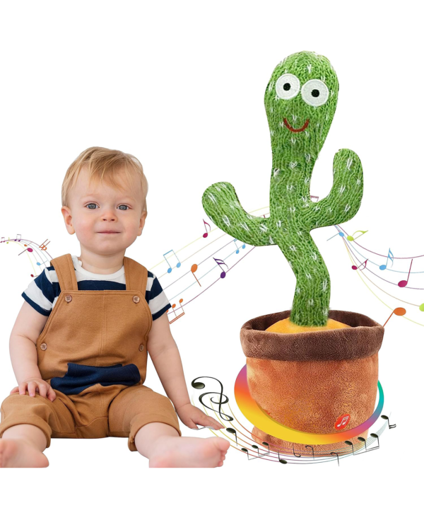 Ava's Toys Talking Cactus Toy for Boys and Girls ? Repeat What You Say ? Singing, Dancing, Voice Recording Plush Learning Toys