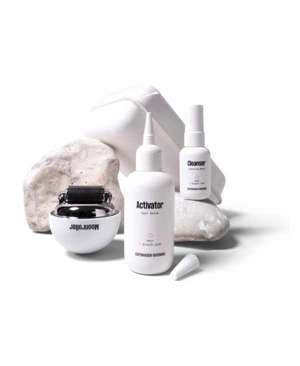 Copenhagen Grooming Hair Growth Kit w/The Activator Hair Growth Serum & The Moonroller Hair Follicle Stimulator (50 Days Supply)