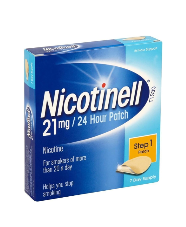 Nicotinell Nicotine Patch, Quit Smoking Aid Step 1, 24 Hour Patch, 21 mg, Pack of 7