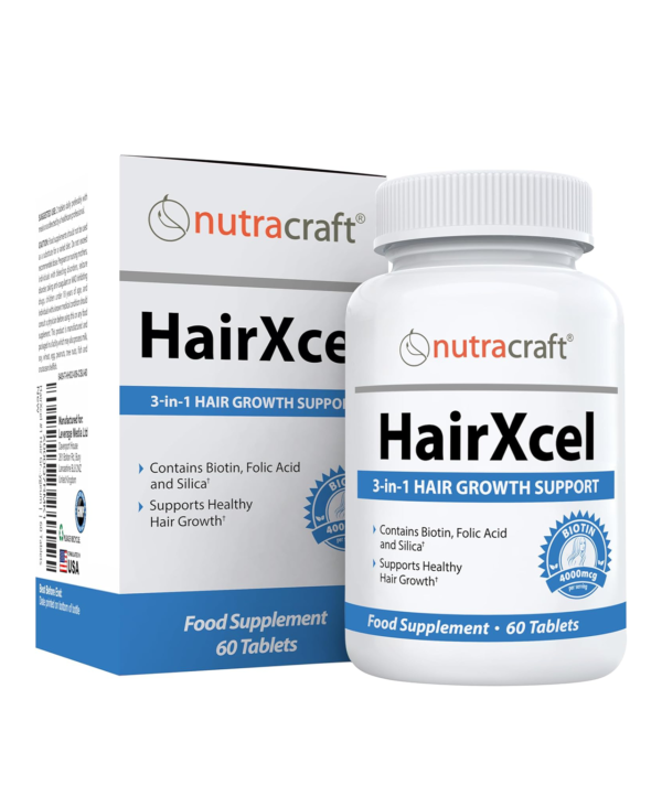 Hair Growth Vitamin Supplement | Biotin, Silica, Grape Seed, Niacin, Pygeum & More | Support Hair Regrowth and Hair Loss | 60 Tablets