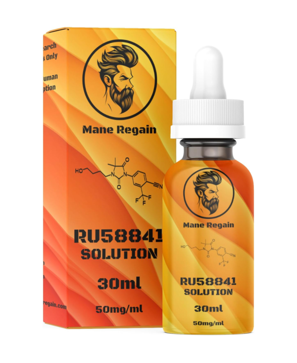 Mane Regain - RU58841 5% Solution (50mg/ml) - DHT Blocker - Advanced Hair Loss Treatment - Anti-Androgen Hair Tonic - Promotes Hair Regrowth and Prevents Male Pattern Baldness - 30ml