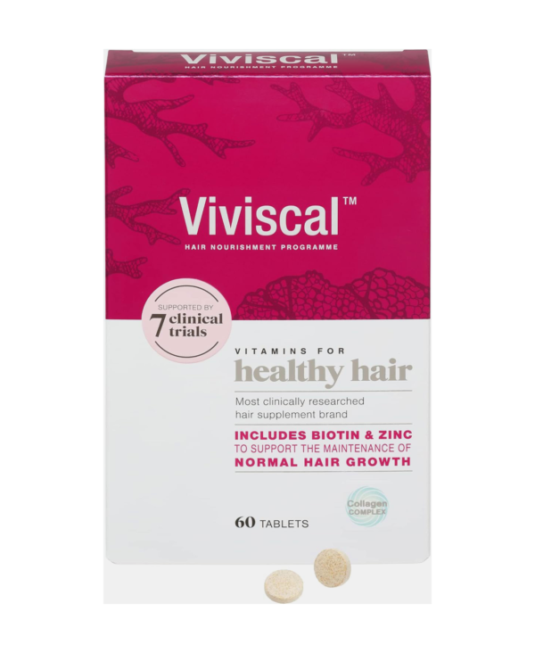 Viviscal Biotin Hair Supplement For Women, Pack of 60 Biotin & Zinc Tablets, Natural Ingredients with Rich Marine Protein Complex AminoMar C, Contributes to Healthy Hair Growth (1 Month Supply)