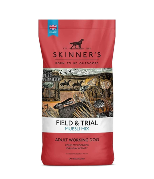 Skinner?s Field & Trial Muesli Mix ? Complete Dry Adult Dog Food, For Fussy Eaters, Mixed Kibble for Variety, 15kg