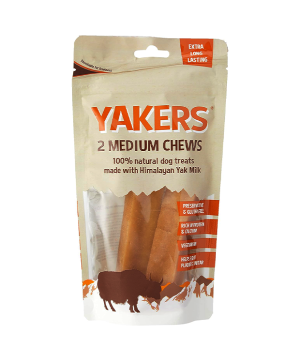 Yakers Dog Chew Medium, 130 g (Pack of 2)